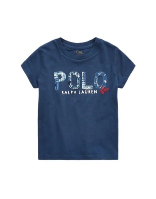 Μπλούζα POLO RALPH LAUREN σε χρώμα μπλε με απλικέ κέντημα.