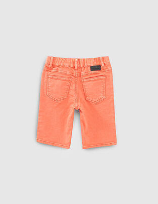 IKKS denim bermuda shorts in coral color with elastic waist.