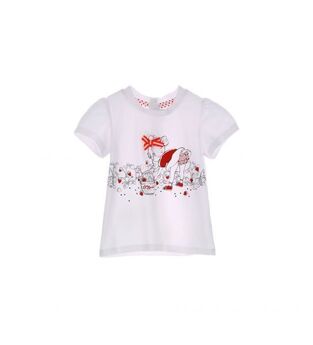 ORIGINAL MARINES blouse in white color with glitter.