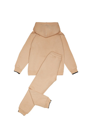 SPRINT tracksuit set in beige color with embossed "THERE IS NEVER ENOUGH TIME" logo.