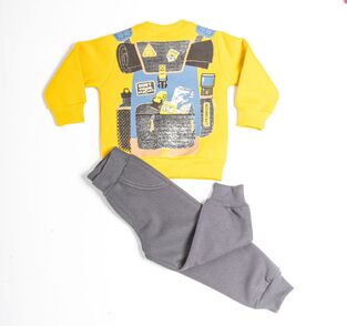 JOYCE tracksuit set, school bag print top and sweatpants.