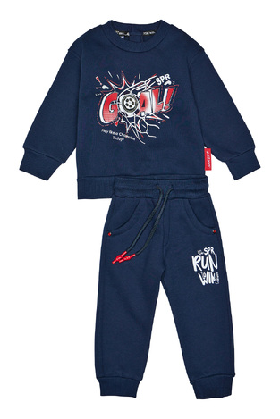 SPRINT tracksuit set in dark blue with "GOAL" logo.