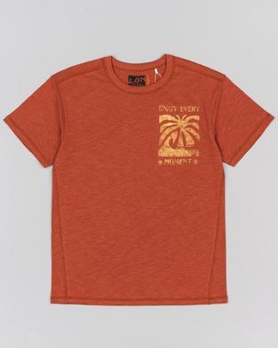 LOSAN T-shirt in orange color with "ENJOY EVERY MOMENT" logo.