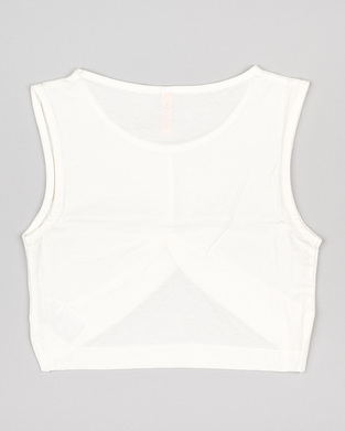 LOSAN top blouse in off-white color with grip in the waist.