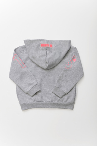 SPRINT sweatshirt jacket in gray color with hood.