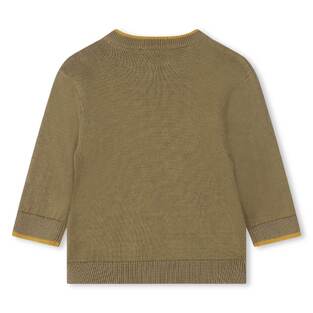 TIMBERLAND knitted blouse in dark beige color with dinosaur print.