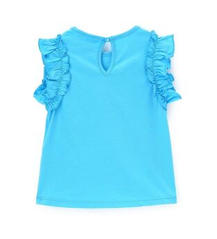 Cotton T-Shirt ORIGINAL MARINES in turquoise color, with MINNIE MOUSE print.