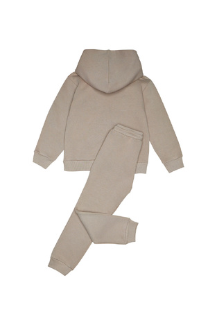 SPRINT tracksuit set in beige color with logo appliqué.