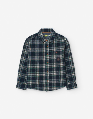 LOSAN shirt in blue color with check pattern.