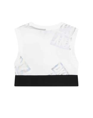 Blouse top D.K.N.Y. in white color with print.