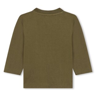 TIMBERLAND blouse in olive color with embossed logo.