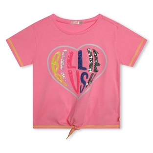 BILLIEBLUSH blouse in pink color with sequin logo.