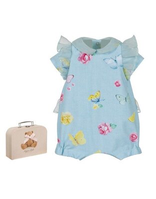 LAPIN HOUSE bodysuit in siel color with floral design.