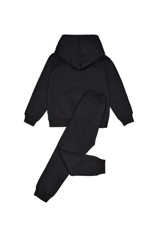 SPRINT tracksuit set in black with logo appliqué.