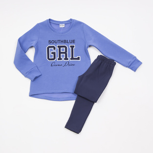 TRAX legging set in lavender with "SOUTHBLUE GRL" embossed logo.