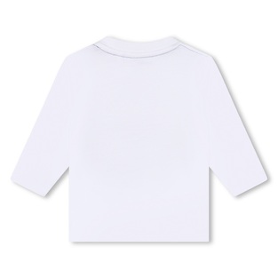 TIMBERLAND cotton blouse in white color with embossed print. 