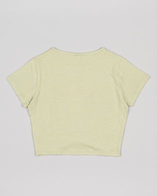 LOSAN blouse in olive color with grip at the hem.