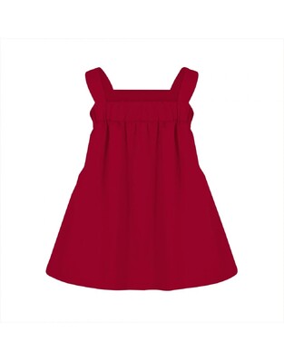 LAPIN HOUSE red dress with an impressive bow.