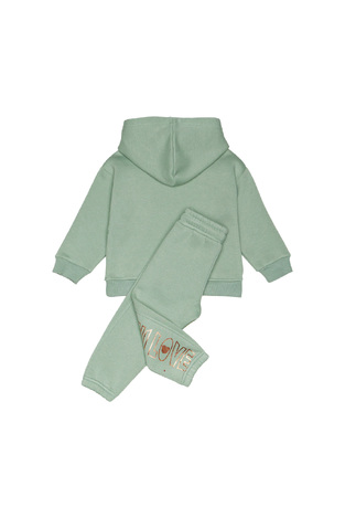 Mint color SPRINT suit set with embossed metallic logo.