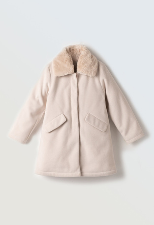 EBITA coat in off-white color.