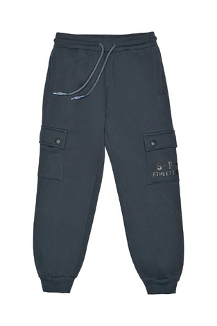 SPRINT cargo sweatpants in charcoal color.