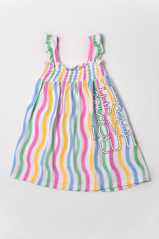 SPRINT multicolor print halter dress.