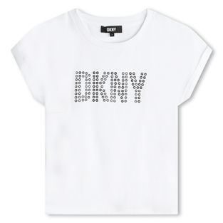 Blouse D.K.N.Y. in white color with logo print.