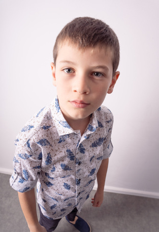 HASHTAG cotton shirt in white color with all over print and bow tie.