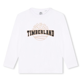 Μπλούζα βαμβακερή TIMBERLAND σε λευκό χρώμα με logo print.