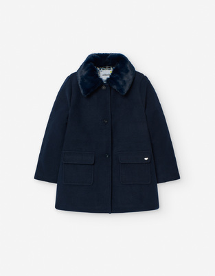 LOSAN coat in dark blue color.