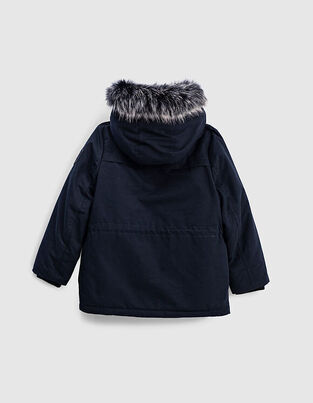 IKKS parka jacket in blue with detachable vest.