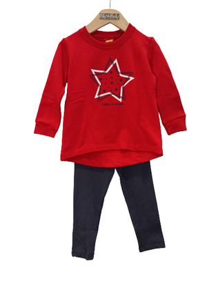 TRAX tracksuit set, star print sweatshirt and leggings.