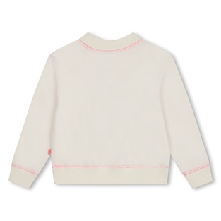 BILLIEBLUSH sweatshirt in off-white with an embossed unicorn print made of sequins.