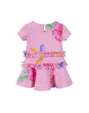 LAPIN HOUSE dress in pink color with summer pattern.