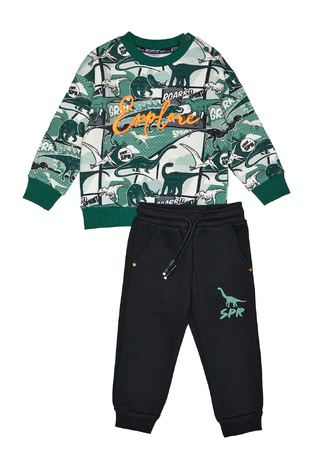 SPRINT suit set in green with "EXPLORE" logo embossed.