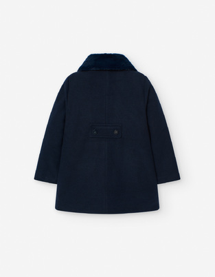 LOSAN coat in dark blue color.