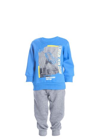 JOYCE tracksuit set in roux blue with print.