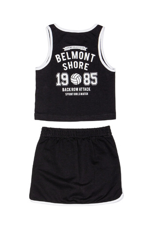 Set of SPRINT shorts with a skirt look in black. 