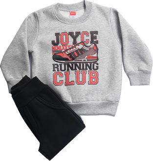 JOYCE tracksuit set, crew neck sweatshirt and sweatpants with elasticated bottoms.