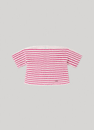 PEPE JEANS blouse top in pink striped color.