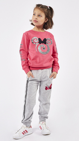 EBITA tracksuit set, sweatshirt with sequin detail and sweatpants with elastic at the hem.