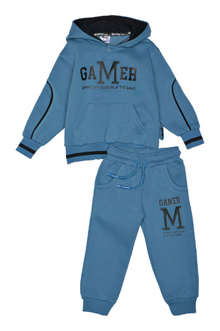 SPRINT tracksuit set in blue raff color with "GAMER" logo.