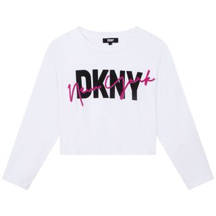 Blouse D.K.N.Y. in white color with print.