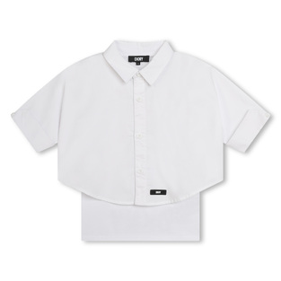 D.K.N.Y. shirt in white cotton poplin.