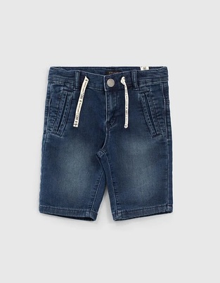 IKKS denim shorts in stonewashed blue.