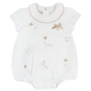 CHICCO bodysuit in white color made of pique fabric.