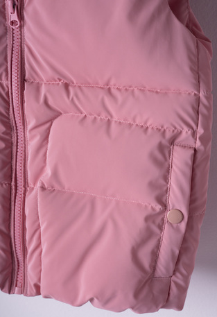 EBITA sleeveless jacket in pink.