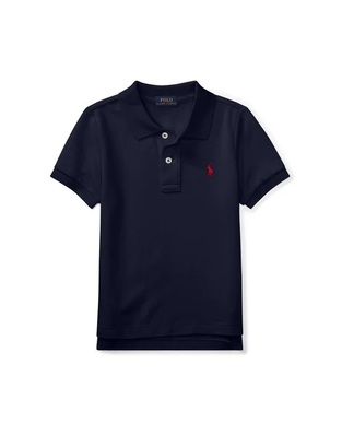 POLO RALPH LAUREN pique polo shirt in blue.