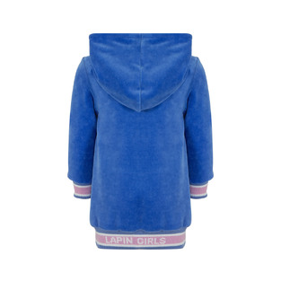 LAPIN HOUSE velor dress in siel color with hood.