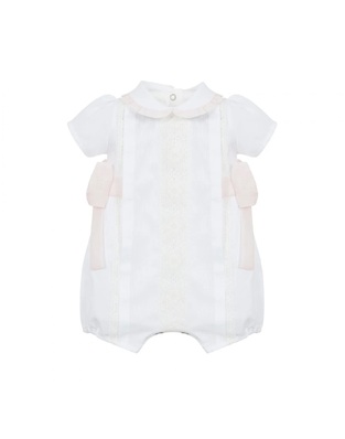 LAPIN HOUSE bodysuit in white color with kipur lace.